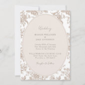 Cream Chinoiserie Elegant Wedding Kaart (Voorkant)