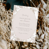 Cream Chinoiserie Elegant Wedding Kaart