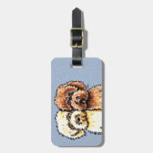 Cream Chocolate Labradoles Bagagelabel (Voorkant verticaal)