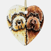 Cream Chocolate Labradoles Keramisch Ornament (Rechts)