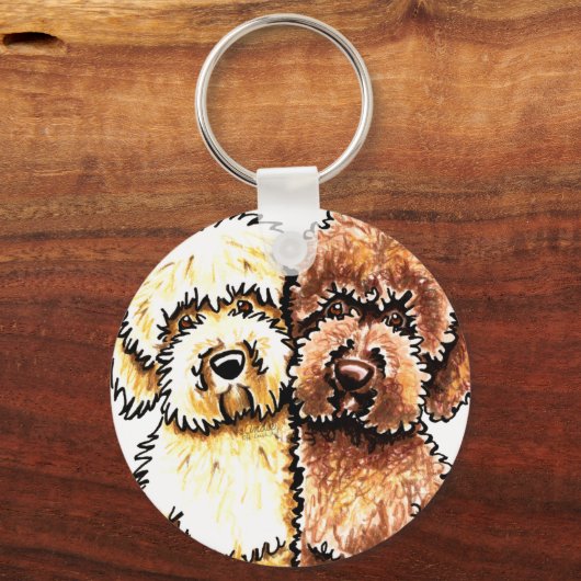 Cream Chocolate Labradoles Sleutelhanger (Voorkant)