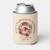 Cream Christmas JESUS IS DE REDEN Koelbox Blikjeskoeler (Blikje Achterkant)