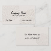 Cream Chrysanthemums Visitekaartje (Voorkant / Achterkant)