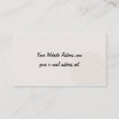 Cream Chrysanthemums Visitekaartje (Achterkant)