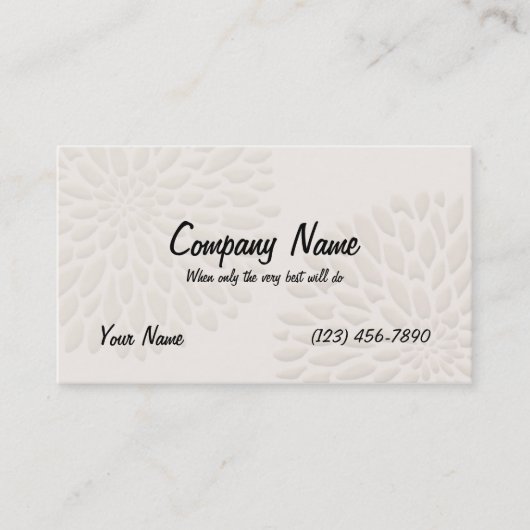 Cream Chrysanthemums Visitekaartje (Voorkant)