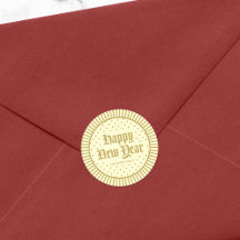 Cream Classic Decorative Geometric Happy Nieuwjaar