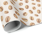 Cream Coffee Beans Cadeaupapier (Rol Hoek)