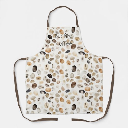 Cream Coffee Beans Schort (Voorkant)