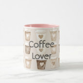 Cream Coffee Heart Cups Mok (Midden)
