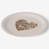 Cream Coffee Heart Cups Papieren Bordje (Gekanteld)
