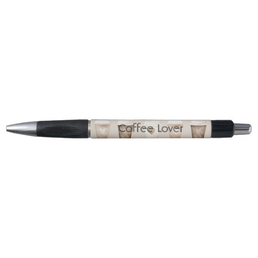 Cream Coffee Heart Cups Pen (Voorkant)