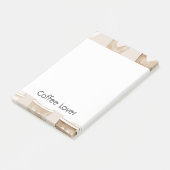 Cream Coffee Heart Cups Post-it® Notes (Schuin)