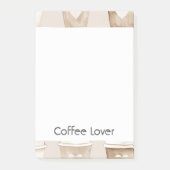 Cream Coffee Heart Cups Post-it® Notes (Voorkant)