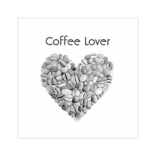 Cream Coffee Heart Cups Rubberstempel (Afrduk)