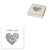 Cream Coffee Heart Cups Rubberstempel (Gestempeld)