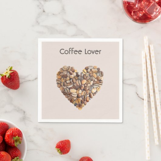 Cream Coffee Heart Cups Servet (Insitu)