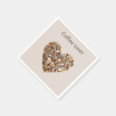 Cream Coffee Heart Cups Servet (Hoek)