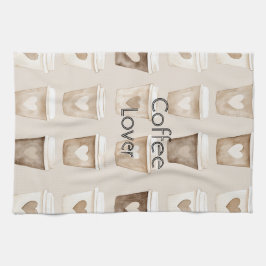 Cream Coffee Heart Cups Theedoek