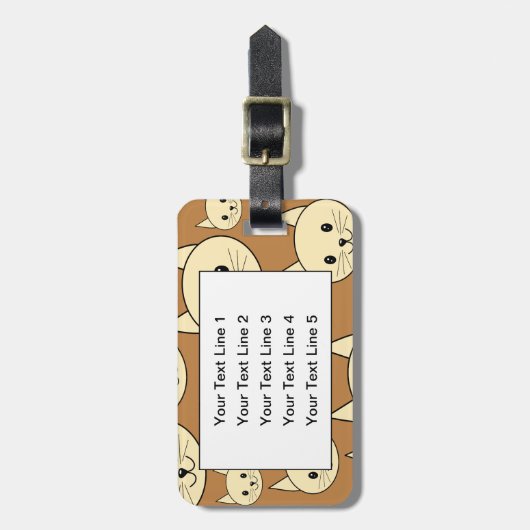 Cream Color Cats. Bagagelabel (Voorkant verticaal)