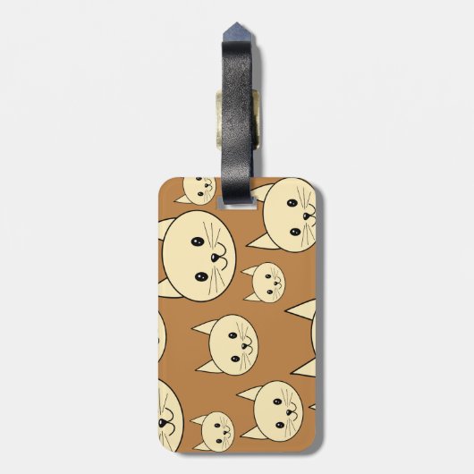 Cream Color Cats. Bagagelabel (Achterkant verticaal)