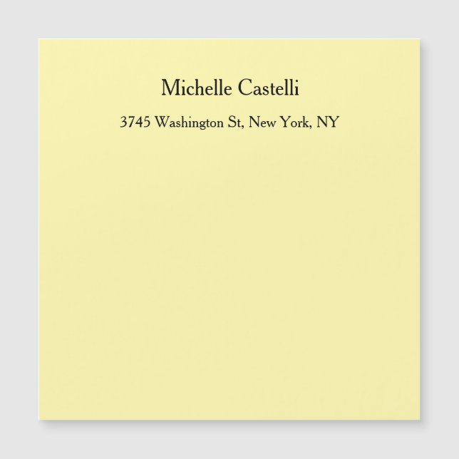 Cream Color Professionele Unieke Klassieke Kaart (Voorkant)