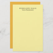 Cream Color Unique Original Classical Professional Briefpapier (Voorkant / Achterkant)