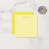 Cream Color Unique Original Classical Professional Notitiekaartje (Voorkant / Achterkant in situ)