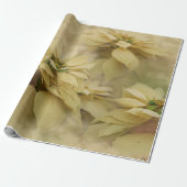 Cream Colored Poinsettias Digital Art Cadeaupapier (Uitgerold)