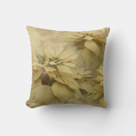 Cream Colored Poinsettias Digital Art Kussen