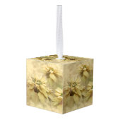 Cream Colored Poinsettias Digital Art Ornament (Achter hoekig)