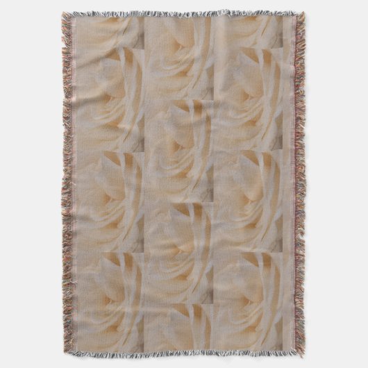 Cream Colour Roos Closeup Deken (Voorkant Verticaal)
