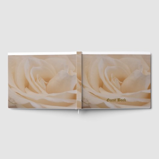 Cream Colour Roos Closeup Gastenboek (Volledig)