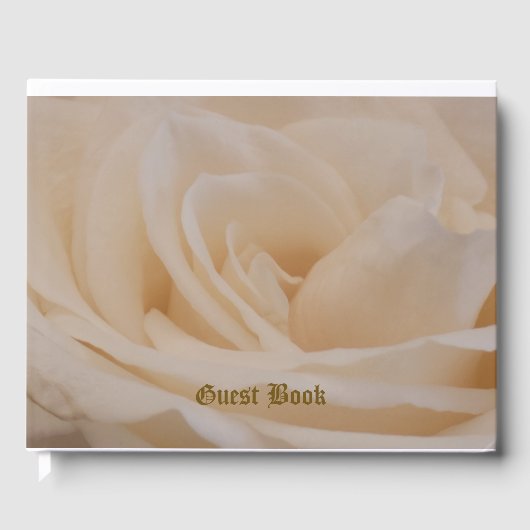 Cream Colour Roos Closeup Gastenboek (Voorkant)