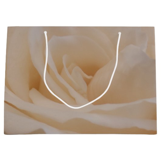 Cream Colour Roos Closeup Groot Cadeauzakje (Voorkant)