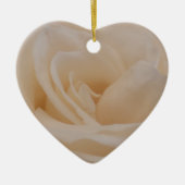 Cream Colour Roos Closeup Keramisch Ornament (Voorkant)