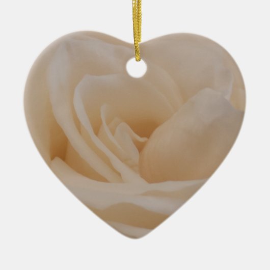 Cream Colour Roos Closeup Keramisch Ornament (Voorkant)