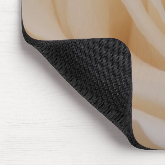 Cream Colour Roos Closeup Muismat (Hoek)