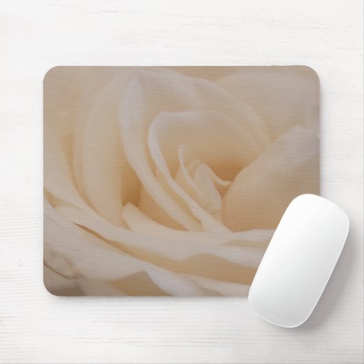 Cream Colour Roos Closeup Muismat (Met muis)