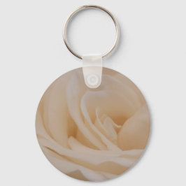 Cream Colour Roos Closeup Sleutelhanger