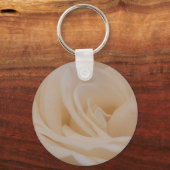 Cream Colour Roos Closeup Sleutelhanger (Voorkant)