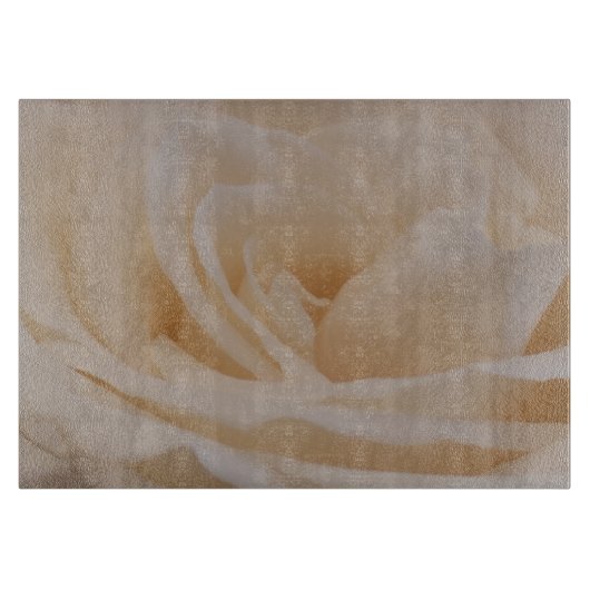 Cream Colour Roos Closeup Snijplank (Voorkant)