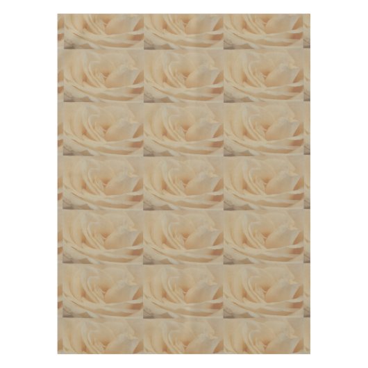 Cream Colour Roos Closeup Tafelkleed (Voorkant)