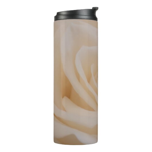 Cream Colour Roos Closeup Thermosbeker (Gedraaid links)