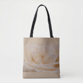 Cream Colour Roos Closeup Tote Bag (Voorkant)