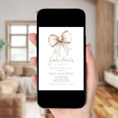 Cream Coquette Bow Galentines Party Kaart