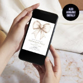 Cream Coquette Bow Galentines Party Kaart