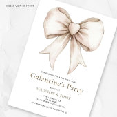 Cream Coquette Bow Galentines Party Kaart