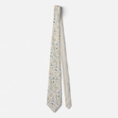 Cream & Cornflower Wildflower Wedding Stropdas (Voorkant)