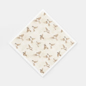 Cream Cottage Birds Bruiloft Servet (Hoek)