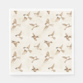 Cream Cottage Vogels Bruids Bruiloft Servet (Voorkant)